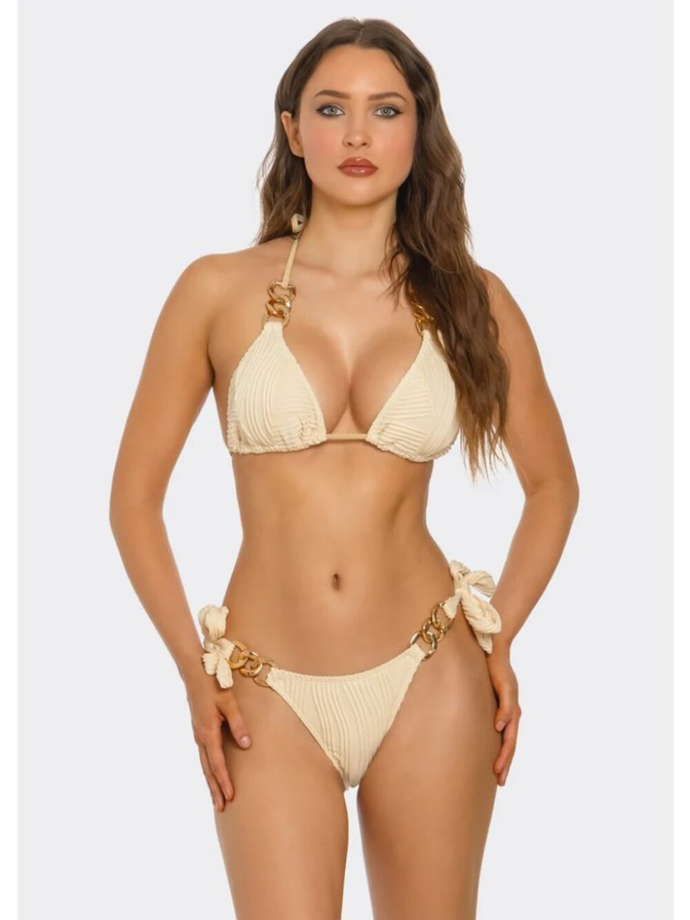 Gold Links Two-Piece Bikini Set